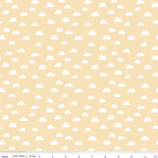 Baby Girl Clouds Yellow Riley Blake Designs